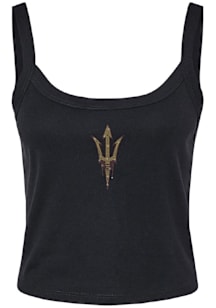Summit Sportswear Arizona State Sun Devils Womens Black Fear the Fork Sequin Tank Top