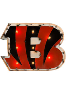 Cincinnati Bengals Recycled Metal Logo Marquee Sign