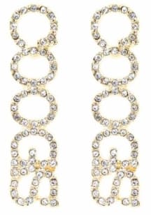 Houston Cougars Pave Rhinestone Stud Womens Earrings