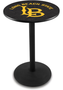 Cal State Long Beach Black Round Base Pub Table