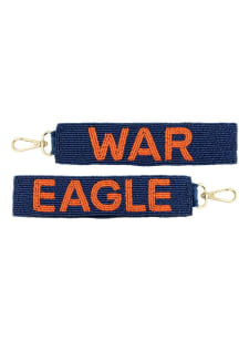 Auburn Tigers beaded Keychain - Navy Blue