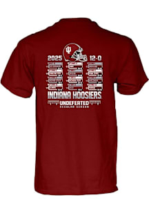 Indiana Hoosiers Crimson Football 2025 Undefeated Regular Season Short Sleeve T Shirt