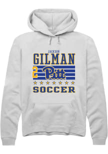 Jackson Gilman Rally Mens White Pitt Panthers NIL Striped Player Hood