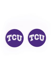 TCU Horned Frogs 2 Pack Color Logo Car Coaster - Purple
