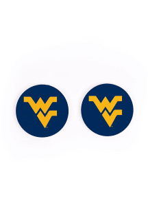 West Virginia Mountaineers 2 Pack Color Logo Car Coaster - Blue