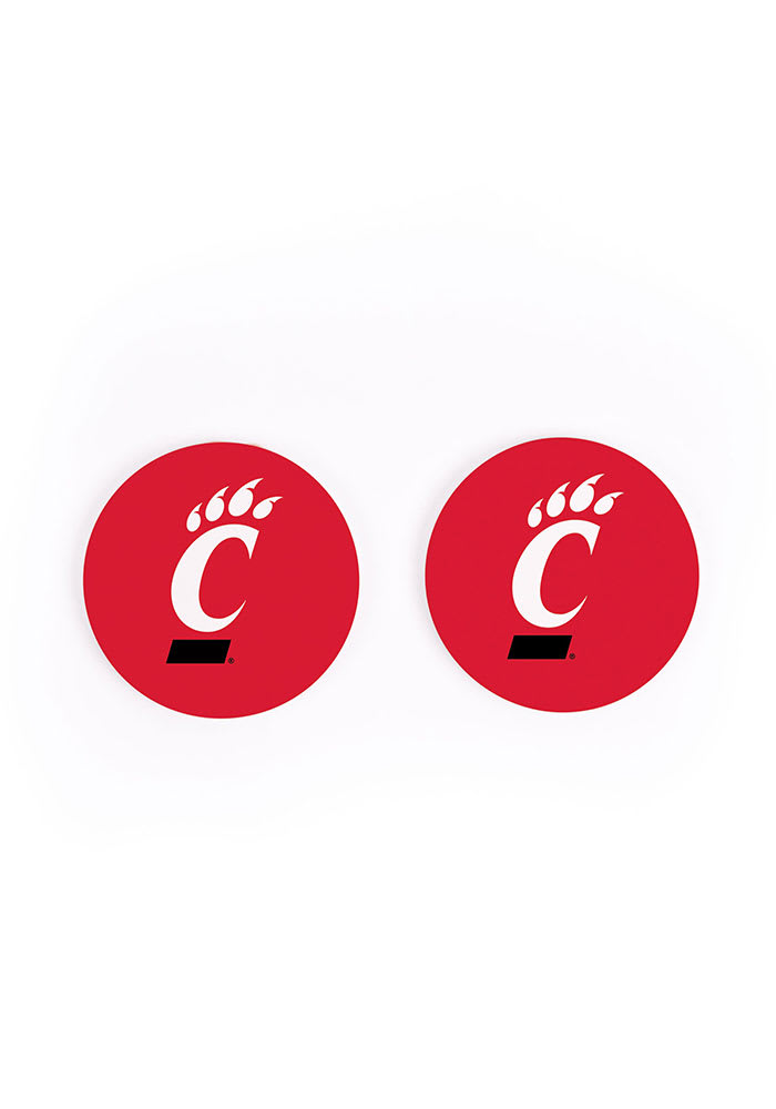 Cincinnati Bearcats 2 Pack Primary Logo Car Coaster - Red