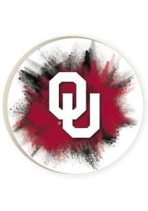 Oklahoma Sooners 2 Pack Color Logo Car Coaster - Crimson