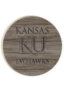 Kansas Jayhawks 2 Pack Color Logo Car Coaster - Blue