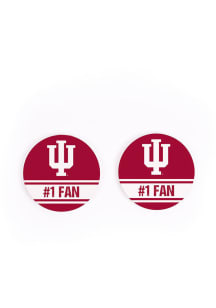 Indiana Hoosiers 2 Pack Color Logo Car Coaster - Red