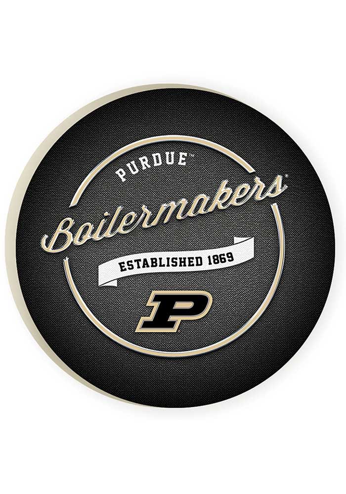 Purdue Boilermakers 2 Pack Color Logo Design Car Coaster - GOLD