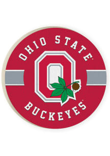 Red Ohio State Buckeyes Ceramic Car Coaster