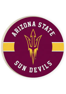 Arizona State Sun Devils Stripe Car Coaster - Maroon