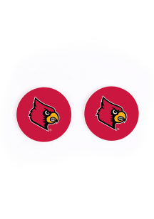 Louisville Cardinals 2 Pack Car Coaster - Red