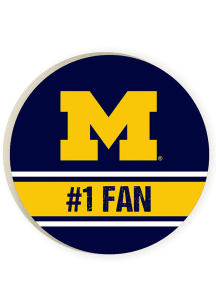 Michigan Wolverines Number One Fan Car Coaster - Navy Blue