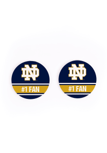 Notre Dame Fighting Irish Number One Fan Car Coaster - Navy Blue