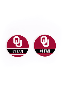 Oklahoma Sooners Number One Fan Car Coaster - Red