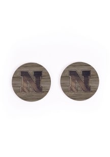 Red Nebraska Cornhuskers Woodgrain Car Coaster