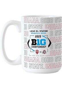 Big Ten 2025 Football Championship Dueling Matchup 15oz Sublimated Ceramic Mug - White