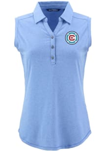 Cutter and Buck Chicago Fire Womens Light Blue Forge Eco Polo Shirt