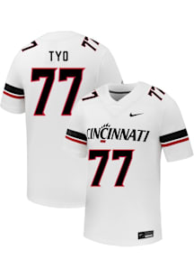 Taran Tyo Nike Mens White Cincinnati Bearcats Football NIL Name And Number Football Jersey