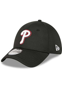 New Era Philadelphia Phillies Mens Black DL Team Pop 39THIRTY Flex Hat