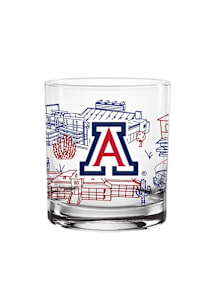 Arizona Wildcats 14oz Campus Line Rock Glass - White