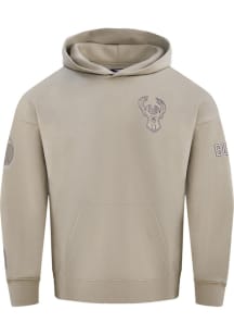 Pro Standard Milwaukee Bucks Mens Brown Neutral Long Sleeve Hoodie