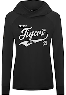 Levelwear Detroit Tigers Womens Black Slender Glide Long Sleeve Pullover