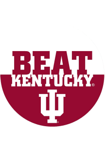 Red Indiana Hoosiers 3&quot; Beat Kentucky Button
