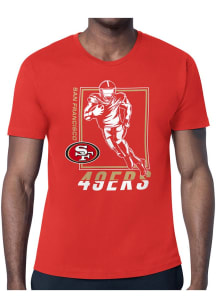 Starter San Francisco 49ers Red Grid Short Sleeve T Shirt