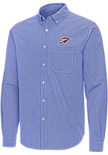 Antigua Oklahoma City Thunder Mens Blue Alternate Porter Long Sleeve Dress Shirt