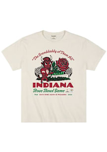 Homefield Indiana Hoosiers White 2026 Rose Bowl Vintage Bison Short Sleeve T Shirt