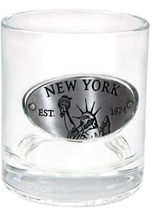 New York Medallion Rock Glass