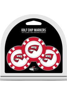 Western Kentucky Hilltoppers Poker Chip 3 Pack Golf Ball Marker