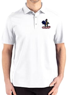 Cutter and Buck Delaware Fightin' Blue Hens White Vault Advantage Refresh Pique Big and Tall Polo