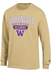 Mens Washington Huskies Gold Champion Pill Alumni Jersey Tee