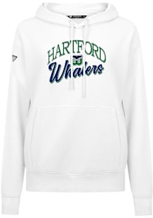 Levelwear Hartford Whalers Womens White Adorn Origins Hooded Sweatshirt