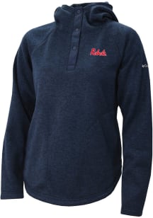 Columbia Ole Miss Rebels Womens Navy Blue Heat Seal Sweater Weather Hooded Sweatshirt