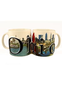 Ohio Relief Wrap 18 oz Ceramic Mug - White
