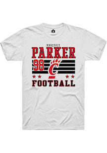 Marquaze Parker Cincinnati Bearcats White Football NIL Striped Short Sleeve Player T Shirt