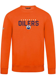 Levelwear Edmonton Oilers Mens Orange Zane Carve Long Sleeve Crew Sweatshirt