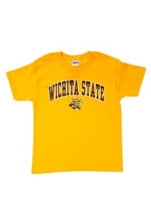 Wichita State Shockers Youth Gold Midsize Arch Short Sleeve T-Shirt