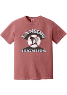 Summit Sportswear Lansing Lugnuts Womens Cardinal Soft Arch Short Sleeve T-Shirt