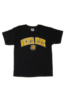 Wichita State Shockers Youth Black Arch Short Sleeve T-Shirt