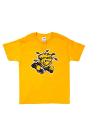 Wichita State Shockers Youth Gold Big Mascot Short Sleeve T-Shirt