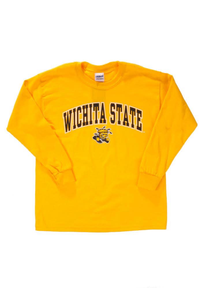 Wichita State Shockers Youth Gold Arch Long Sleeve T-Shirt