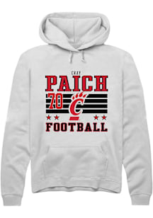 Cray Paich Cincinnati Bearcats Mens White NIL Striped Player Hood