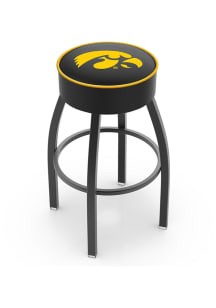 Black Iowa Hawkeyes Swivel Pub Stool