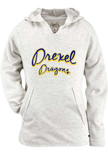 Girls Natural Drexel Dragons Hadley Long Sleeve Hooded Sweatshirt