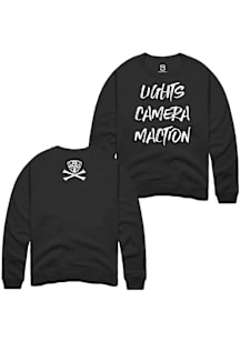 Summit Sportswear MAC Mens Black Lights, Camera, MACTION Long Sleeve Crew Sweatshirt